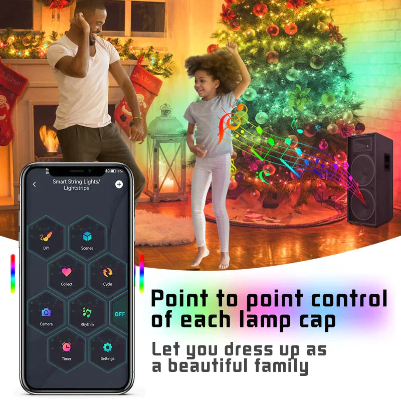 Smart Christmas Tree™ LED Lights with Bluetooth Control 🎄 50% OFF