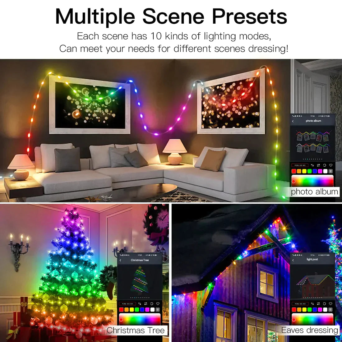 Smart Christmas Tree™ LED Lights with Bluetooth Control 🎄 50% OFF